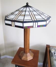 1991 Signed Stickley Oak Table Lamp  2nd