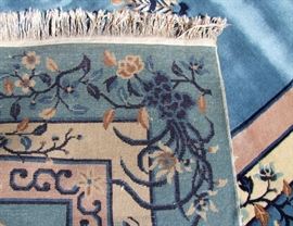 1930s Chinese Wool Rug  8 X 106 - Back View