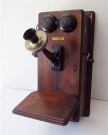 1900 Walnut Western Electric Wall Phone