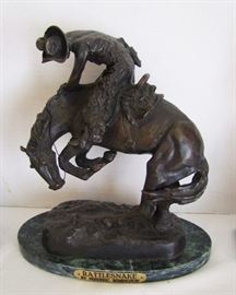 1980s Remington Bronzed Titled "Rattlesnake"