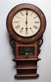 1890 New Haven Wall Regulator in English Inlaid Case