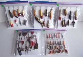 1930s  50s Fishing Lures in Groups (Part of a Lg Fishing Collection)