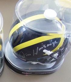 Jim Harbaugh Autographed Mini U of M Helmet