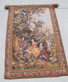 1920s Fine French Tapestry With Couple... Signed "Gobelins" on Back