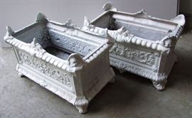 1990s Sm Cast Iron Porch Planters
