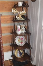 Corner Etergere' with Collectible Pieces