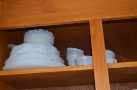 MacBeth Evans American Sweetheart White Monax set of Dinnerware ( Opalescent )