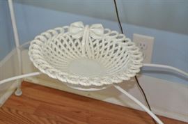 "Laced" White Basket