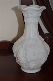 Gorgeous white Satin Glass Vase