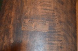 Antique Jenny Lind style Trunk with original shipping lable on Lid