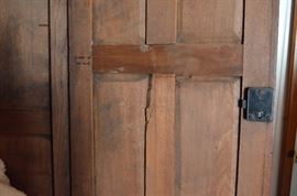 American Primitive Hand Crafted Wardrobe just notice the intricate carving that went into just the locking system