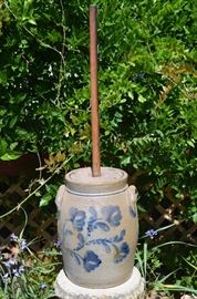 Beautiful Original & very Rare Butter Churn. All original & signed but it is cracked