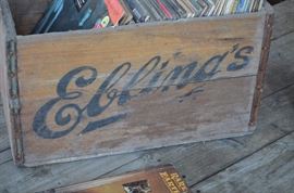 Vintage Ebling Wooden Box - Advertising in great condition!