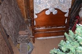 Beautiful Antique Bed complete with original wood rails