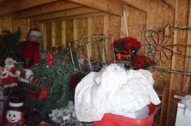 Just part of the Vintage Christmas award winning yard decorations that this Historic Home was famous for 