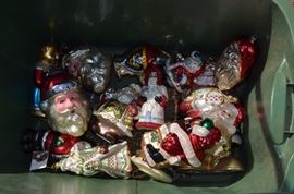 Very Expensive Glass Santa's approx. 14 of varying sizes all are large to larger