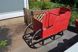 Vintage Santa Sleigh all Hand Made