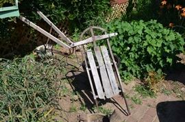 I kind of like the look of this Antique Hand Plow and the Antique Sled together. They remind of how hard our ancestors worked yet still had time to have fun going down those hills and inclines.