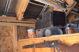 Vintage Christmas Yard Display Train complete with Locomotive, Cars & Track to set it on!!!