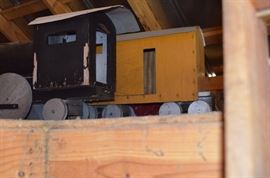 Vintage Christmas Yard Display Train complete with Locomotive, Cars & Track to set it on!!!