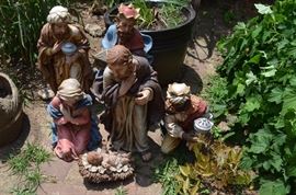 Antique Baby Jesus, Joseph, Mary, Wise Men, & Kings,