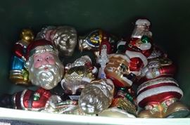 Very Expensive Glass Santa's approx. 14 of varying sizes all are large to larger