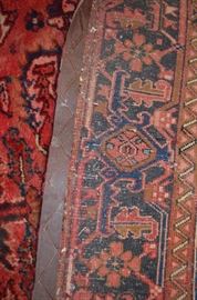 Another Gorgeous Antique Rug in the Historic Home. There are 3 9' x 12' Bakhtiari Rugs all with cloth tags made in Iran and one smaller Bakhtiari approx. 3' x 9'.