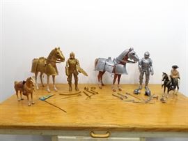 Vintage Marx Noble Knights, Armored Horses, etc. Toys