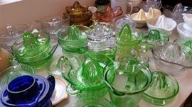 Depression glass reamers/juicers