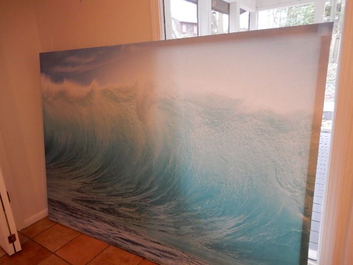 A HUGE OCEAN SCAPE THAT WOULD MAKE A GREAT HEAD BOARD 