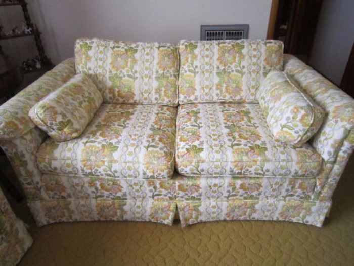 Ethan Allen loveseat with matching sofa and original upholstery