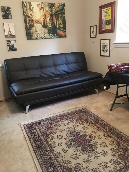 Serta convertible leather couch