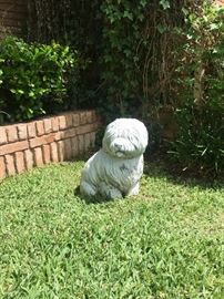 Scottish terrier concrete statue