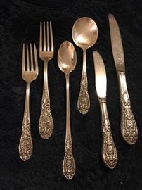 Sterling flatware for 8 by Easterling.