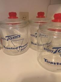 Tom's Peanut jars, several available.