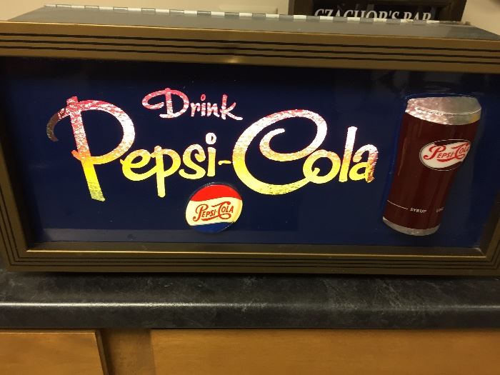 Pepsi-Cola lighted sign
