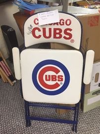Chicago Cubs chair signed by Ernie Banks (Limited Edition ) 
