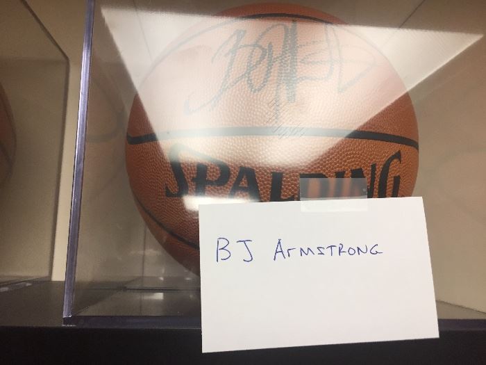 BJ Armstrong signed basketball