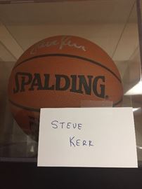 Steve Kerr signed basketball 