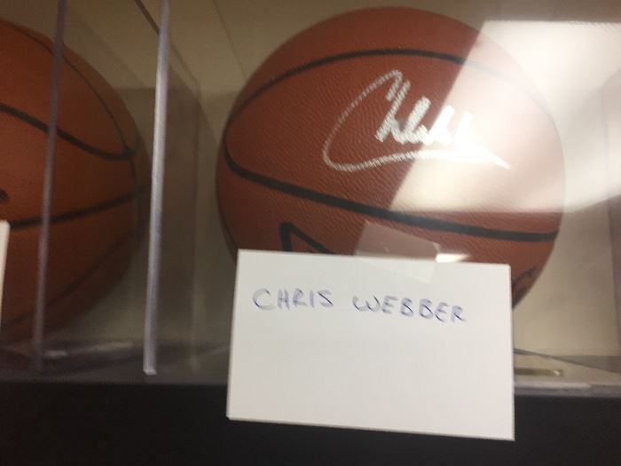 Chris Webber signed basketball