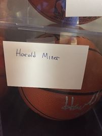 Harold Miner signed basketball 
