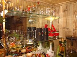 Barware:  glasses, mugs stemware, etc.