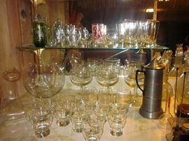 Barware:  glasses, mugs stemware, etc.