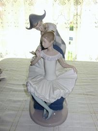 Retired Lladro, NAO, Jester and Ballerina "A Dream Come True"