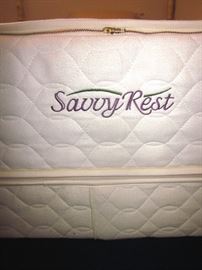 Twin bed with frame, box spring and High End Mattress: Latex Savvy Rest ($2000 new).