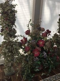 gorgeous floral topiaries and  beautiful floral arrangement 