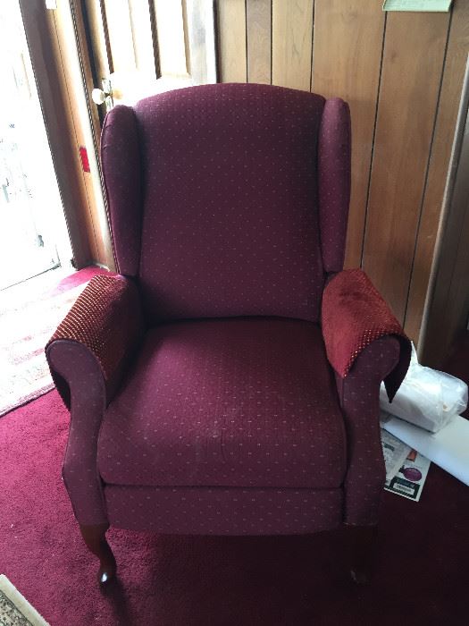 Pretty in Wine this vintage chair is as comfy as it looks