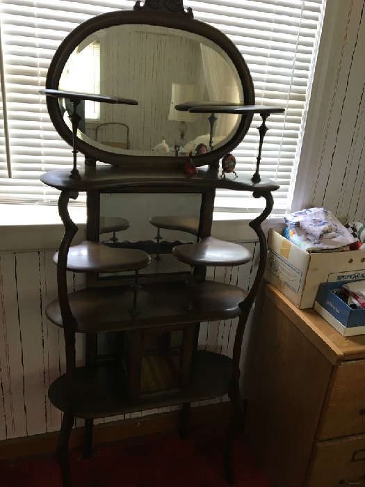 This Etagere/Jewelry vanity, she is sexy with all of her curves and mirrors