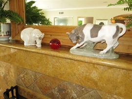 Large Royal Copenhagen Bull & Polar Bear