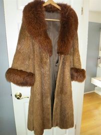 Fur Coat with Fox Trim